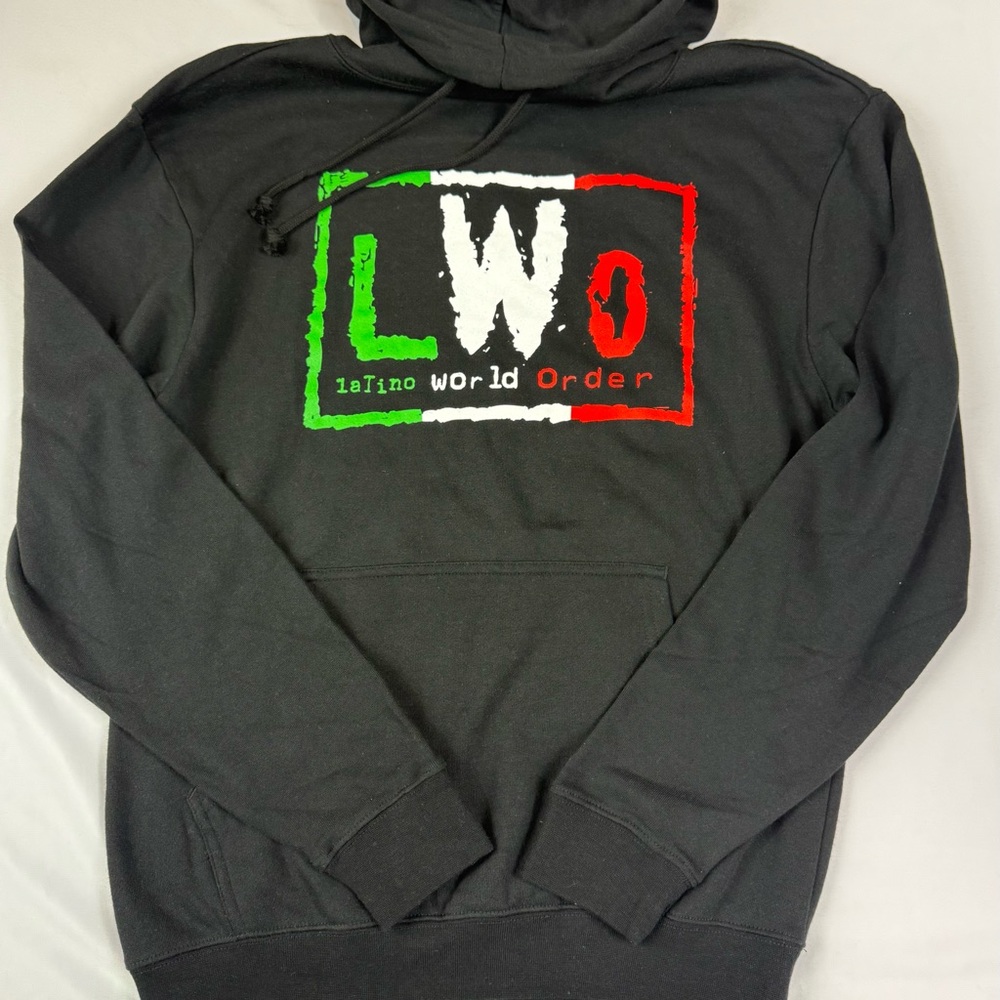 WWE LWO Black Hoodie with Red, Green, and White Accents